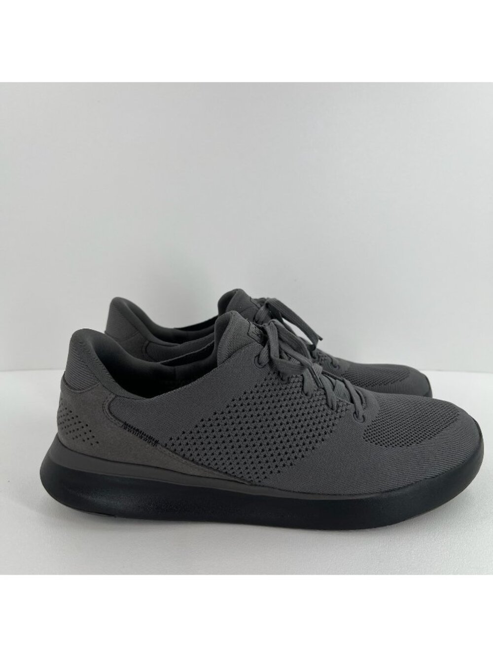 Kizik Lima Hands Free Sneaker Mens 15 Wide Knit Slip On Walking Shoes H4FC Gray